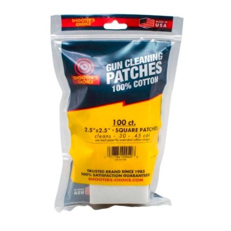 SACHET DE  100 PATCHES EN COTON CARREE DE 2.5X2.5