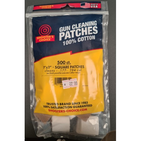 SACHET DE 500 PATCHES EN COTON DE 1X1
