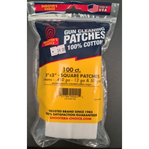 SACHET DE 100 PATCHES EN CTON  CARREE DE 3X3