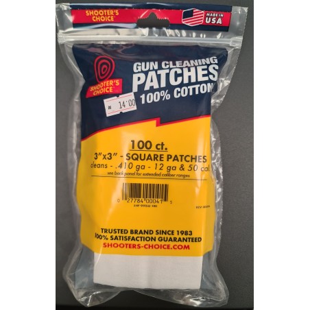 SACHET DE 100 PATCHES EN CTON  CARREE DE 3X3