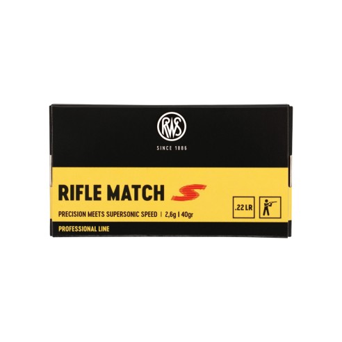 RWS 22 LR RIFLE MATCH S 2.6G 40 GR