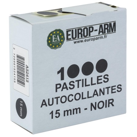 Pastilles autocollantes noires diam. 15 ou 19 mm D