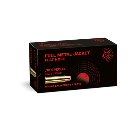 GECO 38 SPÉCIAL FMJ FLAT NOSE 158GR