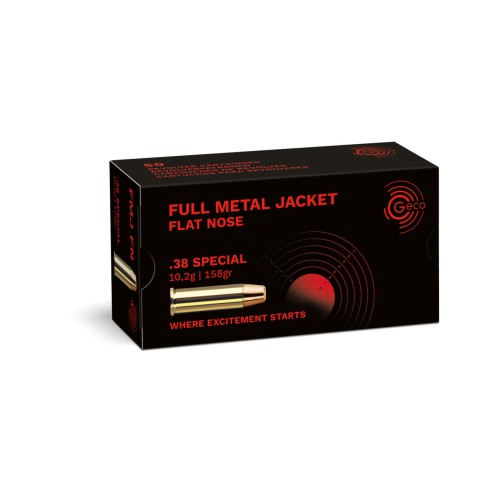 GECO 38 SPÉCIAL FMJ FLAT NOSE 158GR