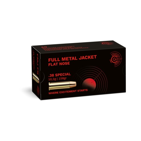 GECO 38 SPÉCIAL FMJ FLAT NOSE 158GR