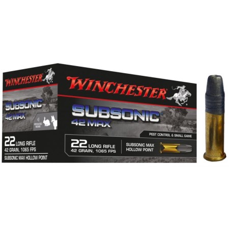 WINCHESTER CART. SUBSONIC 42 MAX CAL. .22 LR SMHP
