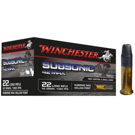 WINCHESTER CART. SUBSONIC 42 MAX CAL. .22 LR SMHP