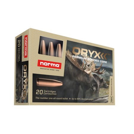 MUNITIONS NORMA ORYX CAL. 8X57 JS 196GR 127 G BTE 20