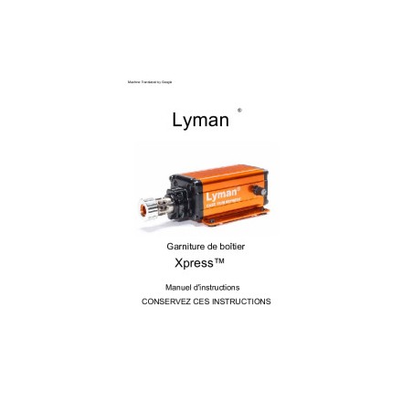 LYMAN CASE TRIMEXPRESS RECHARGEUR 230 V