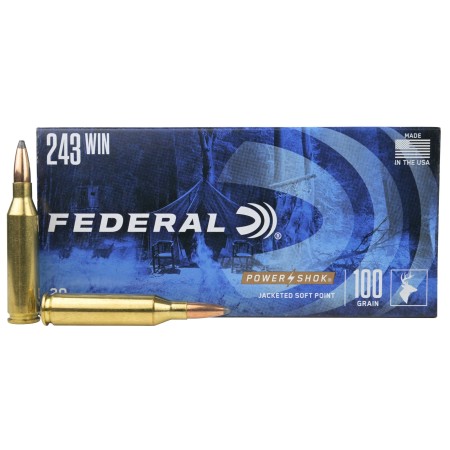 CART FEDERAL POWER SHOK SOFT POINT CAL 243 WIN