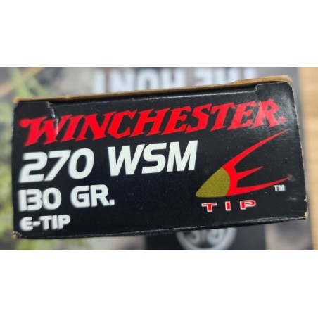 MUNITIONS WINCHESTER CART 270 WSM 130GR E-TIP