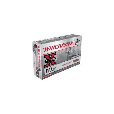 WINCHESTER CAL 243W 100 GR Power Point BOITE DE 20