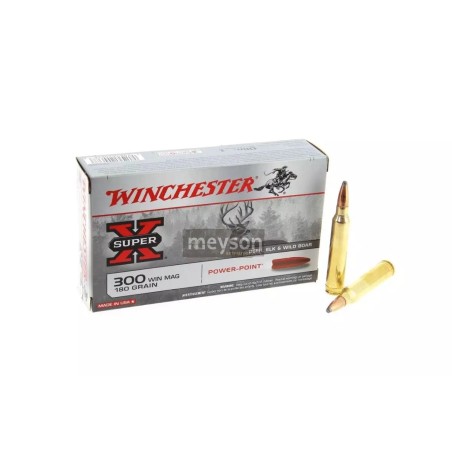 WINCHESTER CART CAL 300 WIN MAG 180 GR Power Point Boite de 20