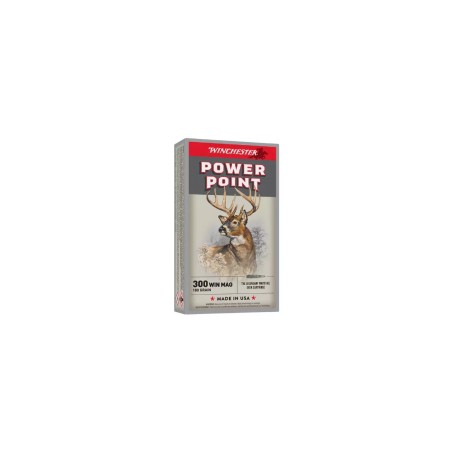 WINCHESTER CART CAL 300 WIN MAG 180 GR Power Point Boite de 20