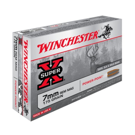 WINCHESTER CAL 7MM REM 175 GR Power Point Boite DE 20