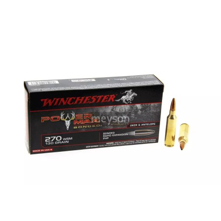 WINCHESTER CART. POWER MAX BONDED CAL. .270 WSM 130 GR