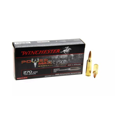 WINCHESTER CART. POWER MAX BONDED CAL. .270 WSM 130 GR