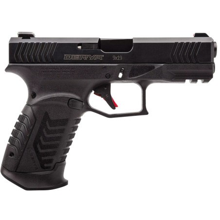 DERYA PISTOLET DY9 CAL  9X19 NOIR AVEC OPTIC READY CHARG 2X15 ET 4 GRIPS