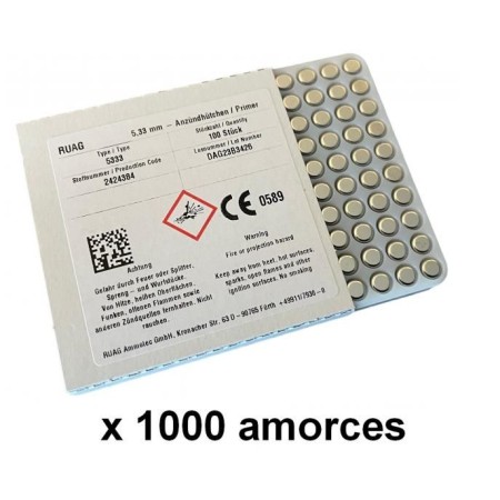 RWS AMORCES BOXER SINOXID 5333 LARGE RIFLE MAGNUM PAR 1000