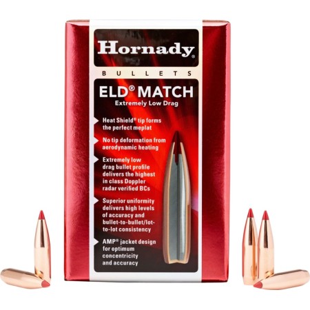 HORNADY OGIVES 6MM(.243) 108GRS ELD MATCH /100