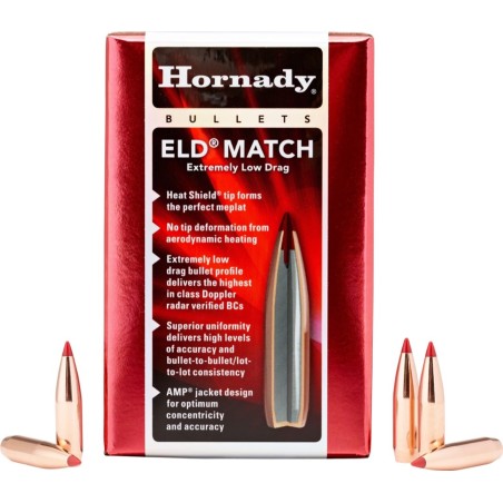 HORNADY OGIVES 6MM(.243) 108GRS ELD MATCH /100