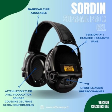 SORDIN CASQUE SUPREME PRO X NOIR GEL 2